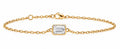 Bracelet en or 14K – Diamant émeraude / 14K Gold Emerald-cut Diamond Bracelet – 2 ct