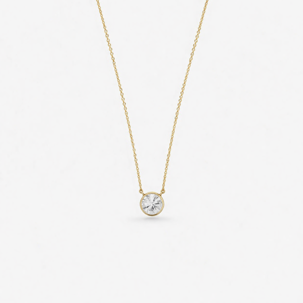 14k Gold Lab Diamond Necklace