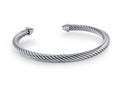 Bracelet jonc torsadé 5 mm en acier inoxydable · Stainless Steel Twisted Cuff