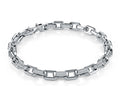 Bracelet à maillons rectangulaires sertis 6 mm · Studded Rectangular Link Bracelet