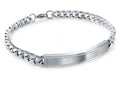 Bracelet gourmette à plaque 6 mm en acier inoxydable · Stainless Steel ID Curb Bracelet
