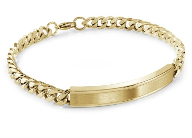 Bracelet gourmette à plaque 6 mm en acier inoxydable · Stainless Steel ID Curb Bracelet