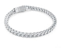 Bracelet Franco serti 6 mm en acier inoxydable · Studded Stainless Steel Franco Bracelet