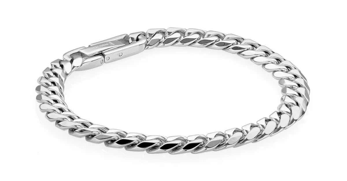 Bracelet à maille cubaine 7,7 mm en acier inoxydable · Stainless Steel Cuban Link Bracelet