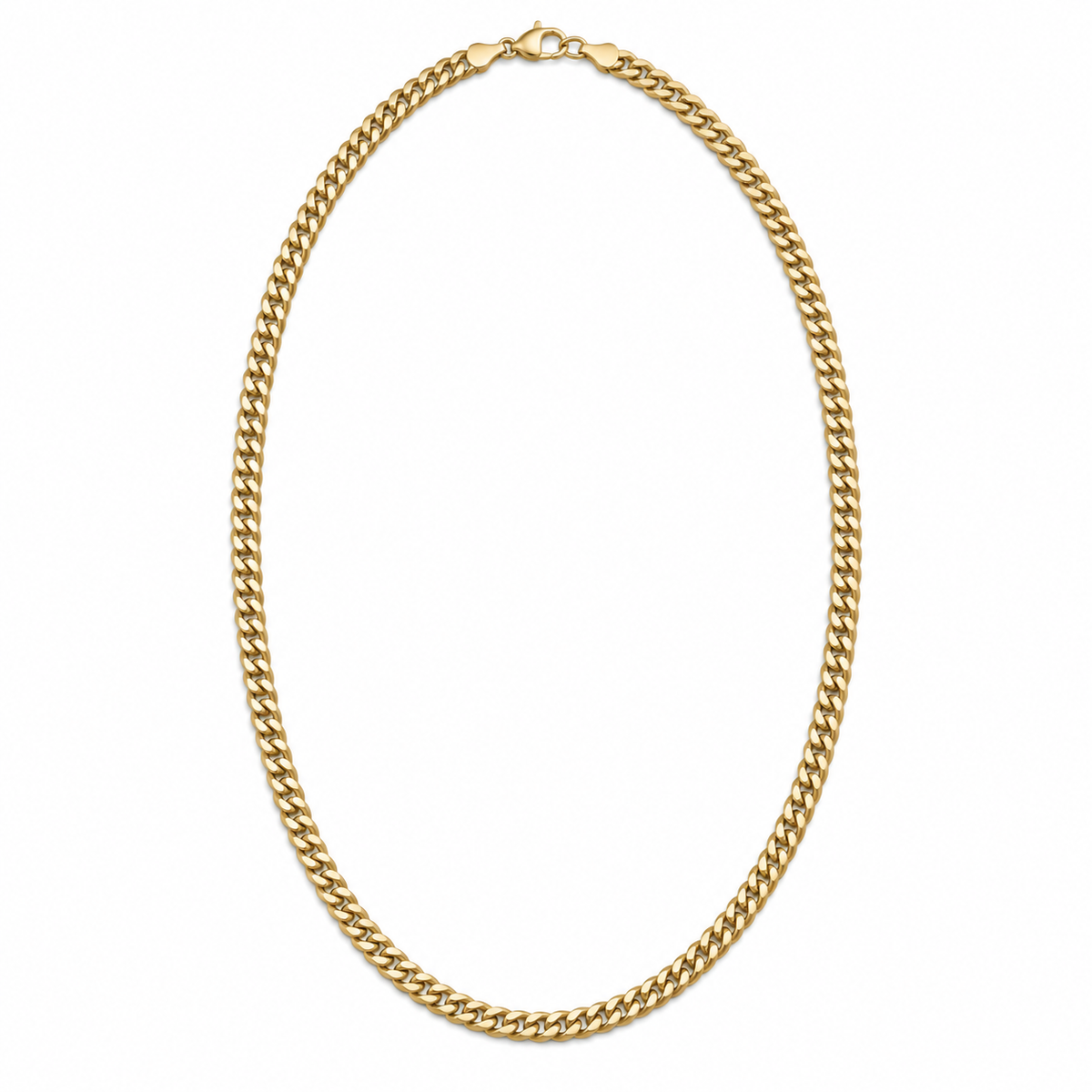 4.2 mm solid 10k yellow gold Miami Cuban necklace