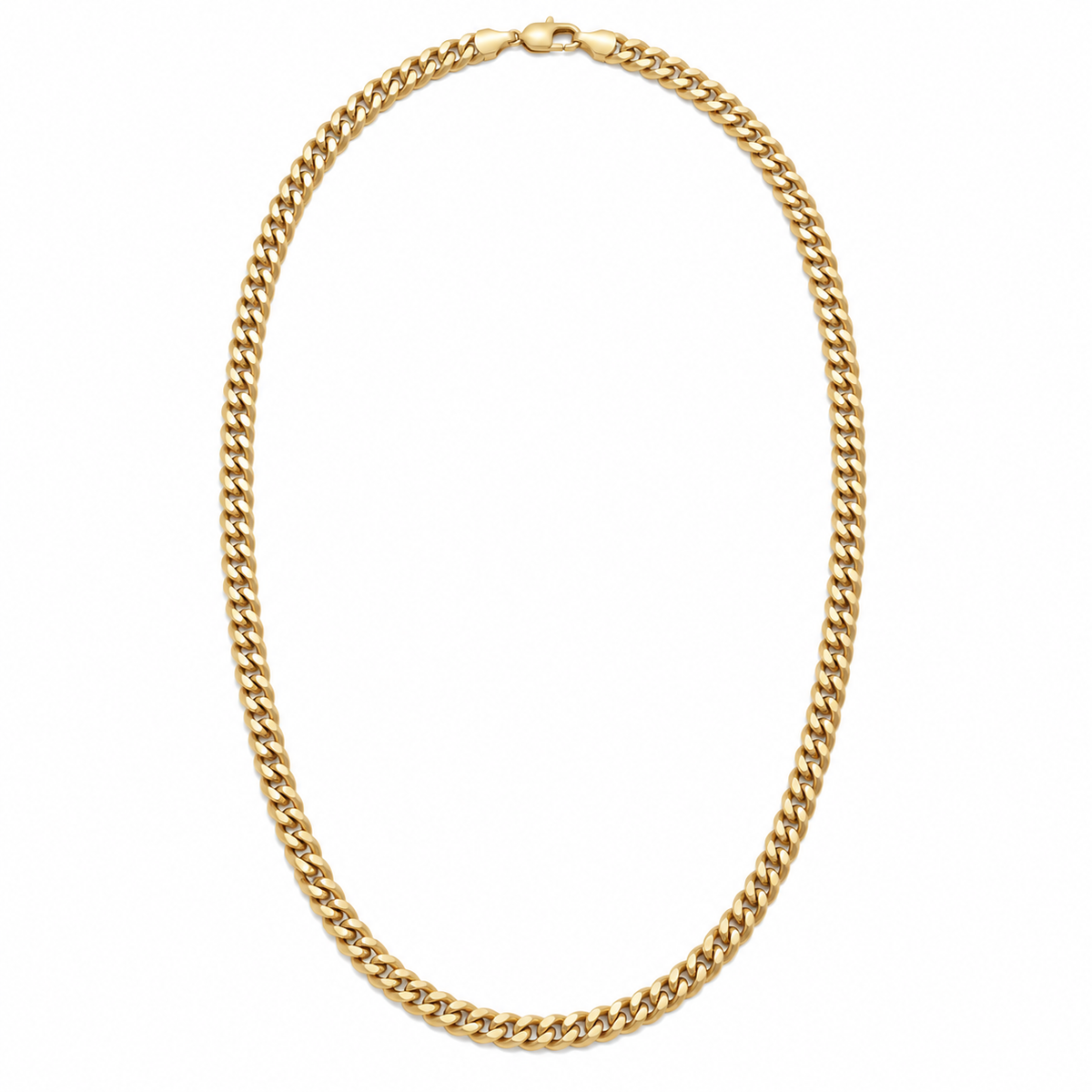5.2 mm solid 10k yellow gold Miami Cuban necklace