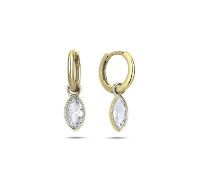 Pendants ovales — Huggies en or 10k — EE3092-01