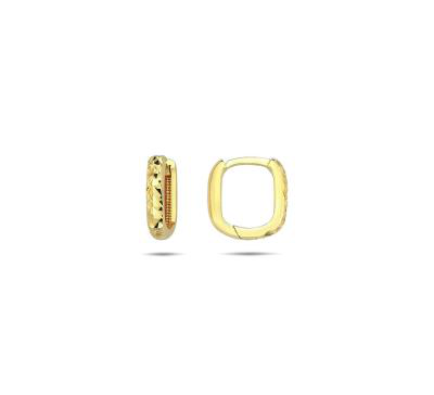 Carrés texturés — Huggies en or 10k — EEC3000-01-DC